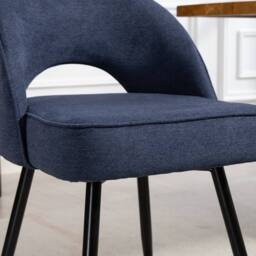 Artemis Home Ashley Fabric Dining Chairs - Set of 2 in Blue - Size: 2 Pack - thumbnail 4
