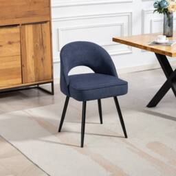 Artemis Home Ashley Fabric Dining Chairs - Set of 2 in Blue - Size: 2 Pack - thumbnail 3