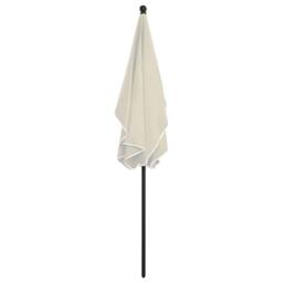 Berkfield Home Durable Garden Parasol with Pole 210x140 cm Sand in Beige - thumbnail 4