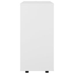 Berkfield Home Rolling Cabinet White 60x35x75 cm Engineered Wood - Size: 60 x 35 x 75 cm - thumbnail 6
