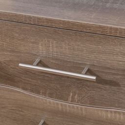 Moderna Wooden Pedestal Filing Cabinet Lockable 3 Drawers Sonoma Oak in Brown - thumbnail 8