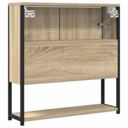 Berkfield Home Elegant Bathroom Mirror Cabinet Sonoma Oak 60x16x60 cm Engineered Wood in Light Oak - Size: 60 x 16 x 60 cm - thumbnail 7