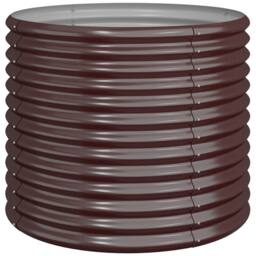 Berkfield Home Durable Garden Planter Powder-coated Steel 80x80x68 cm Brown - Size: 80 x 80 x 68 cm - thumbnail 3