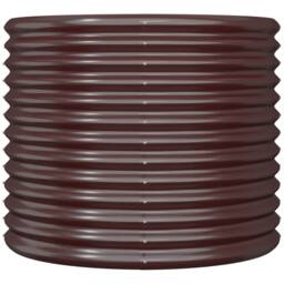 Berkfield Home Durable Garden Planter Powder-coated Steel 80x80x68 cm Brown - Size: 80 x 80 x 68 cm