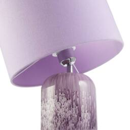 Happy Homewares Modern Marble Drip Snowflake Glass Table Lamp with Linen Shade in Lilac - thumbnail 5