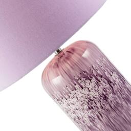 Happy Homewares Modern Marble Drip Snowflake Glass Table Lamp with Linen Shade in Lilac - thumbnail 4