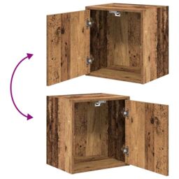 Berkfield Home Garage Wall Cabinet Old Wood Engineered Wood in Brown - thumbnail 9