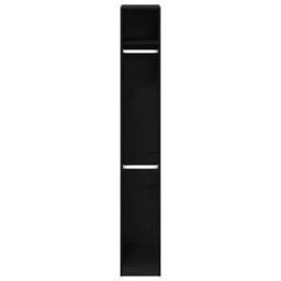 Berkfield Home Black Oak Wardrobe 30x50x200 cm Made from Engineered Wood - Size: 30 x 50 x 200 cm - thumbnail 6