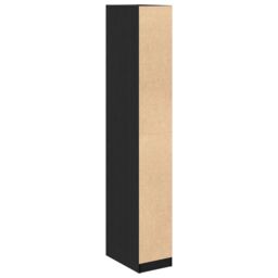 Berkfield Home Black Oak Wardrobe 30x50x200 cm Made from Engineered Wood - Size: 30 x 50 x 200 cm - thumbnail 5