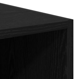 Berkfield Home Black Oak Wardrobe 30x50x200 cm Made from Engineered Wood - Size: 30 x 50 x 200 cm - thumbnail 8