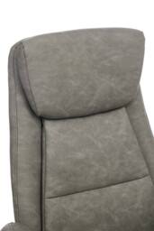 Living and Home Adjustable High Back PU Office Chair with Armrests in Grey - thumbnail 5