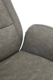 Living and Home Adjustable High Back PU Office Chair with Armrests in Grey - thumbnail 6