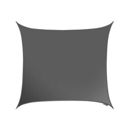 Primrose 3m Square Waterproof Patio Sun Shade Canopy 98% UV Block Free Rope in Dark Grey
