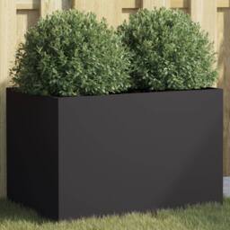 Berkfield Home Planter Black 62x40x39 cm Steel - Size: 62 x 40 x 39 cm - thumbnail 2