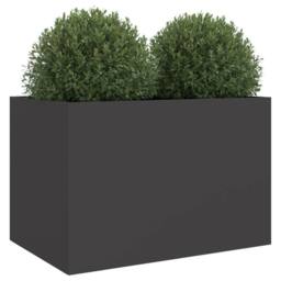 Berkfield Home Planter Black 62x40x39 cm Steel - Size: 62 x 40 x 39 cm - thumbnail 4
