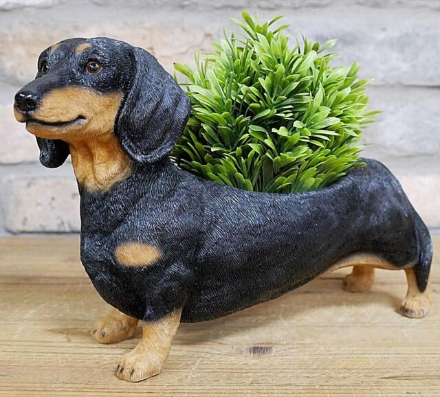 Animal Crackers Dachshund Planter Home Or Garden Decoration Sausage Dog Lover Gift in Brown - image 1