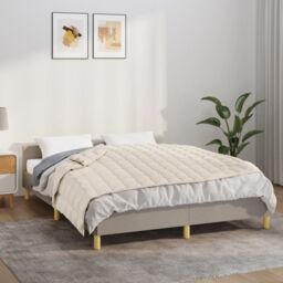 Berkfield Home Weighted Blanket Light Cream 138x200 cm Single 6 kg Fabric
