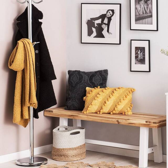 Wyld and Coco Glamour Industrial Coat Stand Silver Steel Freestanding Rack - image 1