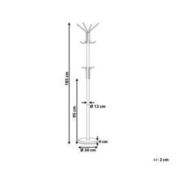Wyld and Coco Glamour Industrial Coat Stand Silver Steel Freestanding Rack - thumbnail 3