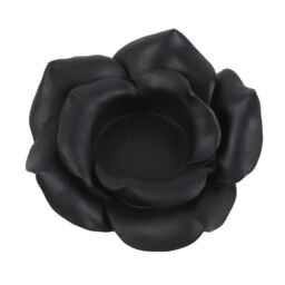 Something Different Rose Resin Tealight Holder in Black
