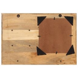 Berkfield Home Mirror with Shelves 80x8x55 cm Glass & Solid Wood Mango in Brown - Size: 80 x 8 x 55 cm - thumbnail 3