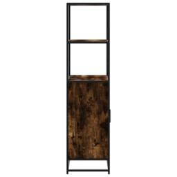 Berkfield Home Highboard Smoked Oak 68x35x139 cm Engineered Wood & Metal in Brown - Size: 68 x 35 x 139 cm - thumbnail 5