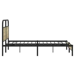 Berkfield Home Bed Frame without Mattress 160x200 cm Sonoma Oak Engineered Wood in Light Oak - thumbnail 6
