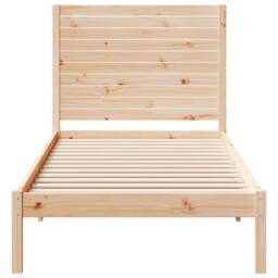Berkfield Home Extra Long Bed Frame without Mattress 90x210 cm Solid Wood in Natural - thumbnail 4