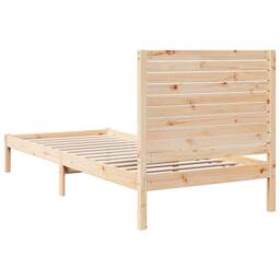 Berkfield Home Extra Long Bed Frame without Mattress 90x210 cm Solid Wood in Natural - thumbnail 6