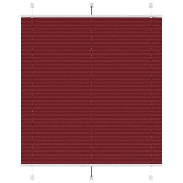 Berkfield Home Pleated Blind Bordeaux Red 120x100 cm Fabric Width 119.4 cm Polyester - image 1