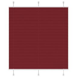 Berkfield Home Pleated Blind Bordeaux Red 120x100 cm Fabric Width 119.4 cm Polyester