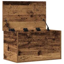 Berkfield Home Storage Box Old Wood 60x35x35 cm Made of Engineered Wood in Brown - Size: 60 x 35 x 35 cm - thumbnail 5