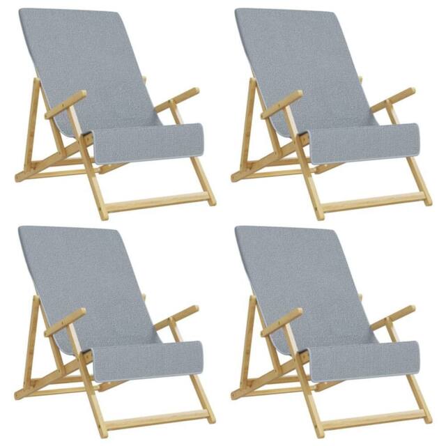 Berkfield Home Beach Towels 4 pcs Grey 60x135 cm Fabric 400 GSM - image 1