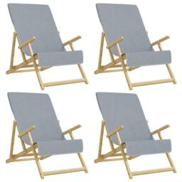 Berkfield Home Beach Towels 4 pcs Grey 60x135 cm Fabric 400 GSM - thumbnail 1
