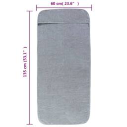 Berkfield Home Beach Towels 4 pcs Grey 60x135 cm Fabric 400 GSM - thumbnail 8