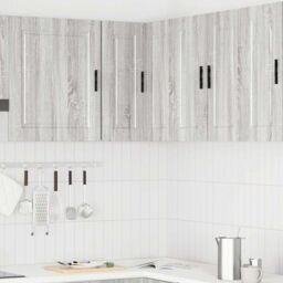 "Berkfield Home Kitchen Wall Corner Cabinet ""Porto"" Grey Sonoma Engineered Wood" - thumbnail 3