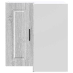 "Berkfield Home Kitchen Wall Corner Cabinet ""Porto"" Grey Sonoma Engineered Wood" - thumbnail 4