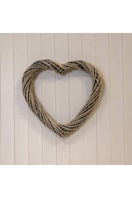 KDMD Grey Rustic Heart Thick Willow Wreath - 50mm - image 1