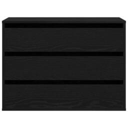 Berkfield Home Corner Chest of Drawers Black Oak 80x41x58 cm Engineered Wood - Size: 80 x 41 x 58 cm - thumbnail 7