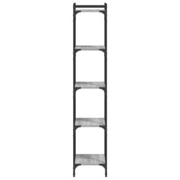 Berkfield Home Bookcase 5-Tier Grey Sonoma 40x30x154 cm Engineered Wood - Size: 40 x 30 x 154 cm - thumbnail 5