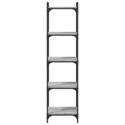 Berkfield Home Bookcase 5-Tier Grey Sonoma 40x30x154 cm Engineered Wood - Size: 40 x 30 x 154 cm - thumbnail 4
