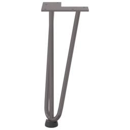 Berkfield Home Hairpin Table Legs 4 pcs Natural Steel 30 cm Solid Steel in Grey - thumbnail 5