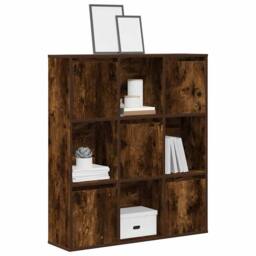 Berkfield Home Bookcase Smoked Oak 89x24x101.5 cm Engineered Wood in Brown - thumbnail 2