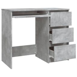 Berkfield Home Desk Concrete Grey 90x45x76 cm Engineered Wood - Size: 90 x 45 x 76 cm - thumbnail 4