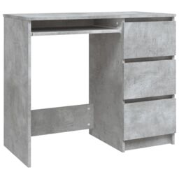Berkfield Home Desk Concrete Grey 90x45x76 cm Engineered Wood - Size: 90 x 45 x 76 cm - thumbnail 2