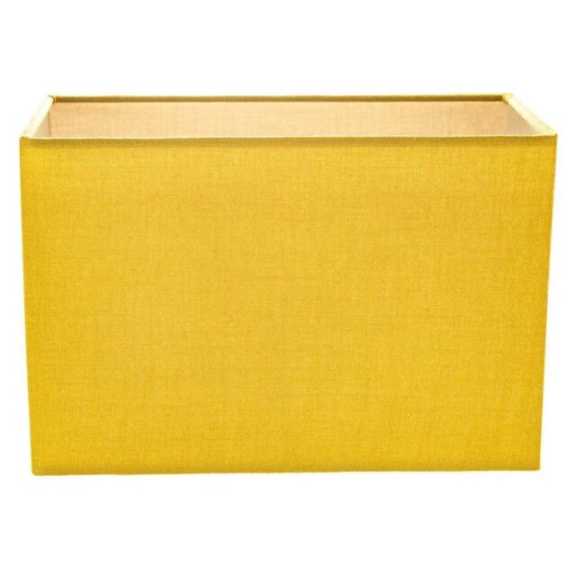 Happy Homewares Contemporary & Stylish Linen Fabric Lamp Shade in Mustard - Size: 12 inches - image 1
