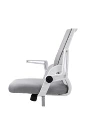 H&O Direct Office Ergonomic Gaming Chair for Home Office Computer Swivel Chair in Grey - thumbnail 4