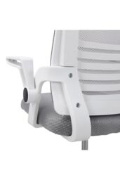 H&O Direct Office Ergonomic Gaming Chair for Home Office Computer Swivel Chair in Grey - thumbnail 5