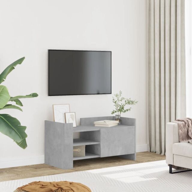 Berkfield Home TV Cabinet Concrete Grey 80x35x40 cm Engineered Wood - Size: 80 x 35 x 40 cm - image 1