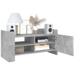 Berkfield Home TV Cabinet Concrete Grey 80x35x40 cm Engineered Wood - Size: 80 x 35 x 40 cm - thumbnail 3